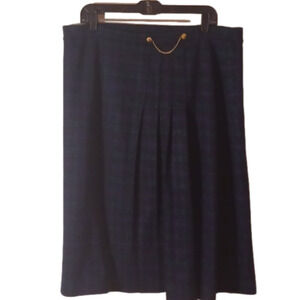𝅺plus Size( 20 vintage sizing) stretchy pleated plaid skirt.Acadamia! Stretchy.
